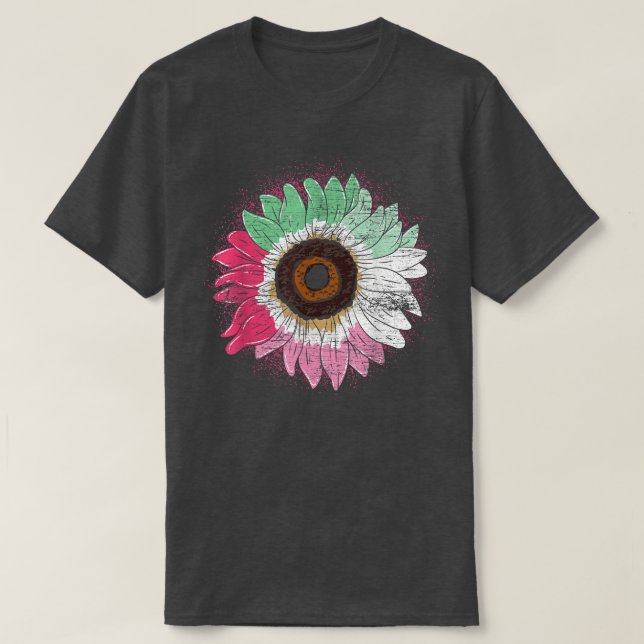 Abroseual Flag Sunflower Blossom Gay Pride LGBT Ab T-Shirt (Design Front)