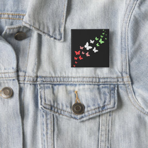 Abrosexual Butterfly Pride 15 Cm Square Badge