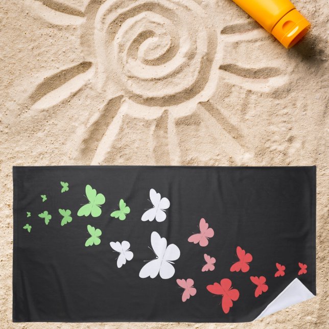 Abrosexual Butterfly Pride  Beach Towel (Creator Uploaded)
