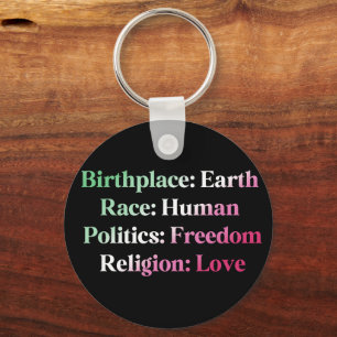 Abrosexual Pride - Birthplace: Earth, Race: human Key Ring