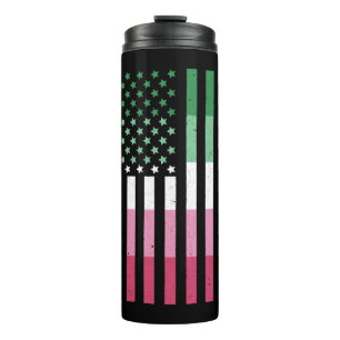 Abrosexual USA Flag LGBT Gift Abrosexual Thermal Tumbler