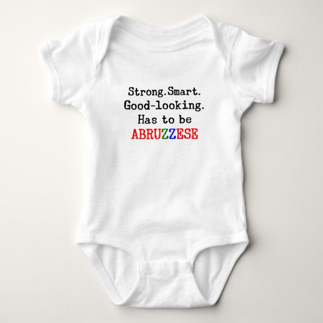 abruzzese strong baby bodysuit (Front)