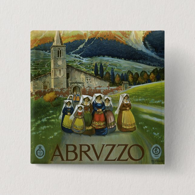 Abruzzo 15 Cm Square Badge (Front)