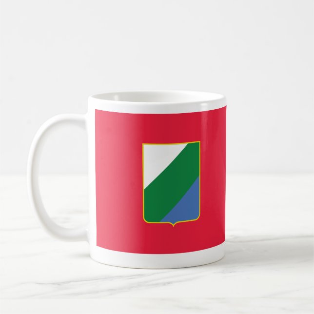 Abruzzo bandiera, Italy Coffee Mug (Left)