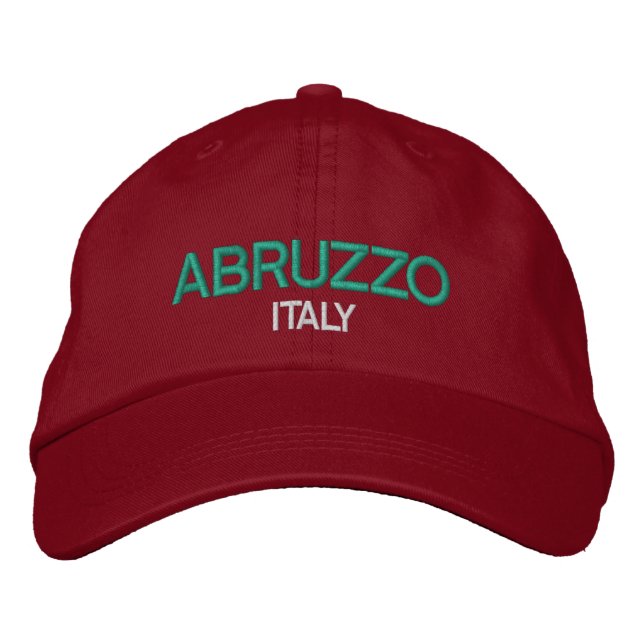 Abruzzo Italy Embriodered Hat (Front)
