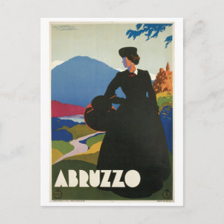 Abruzzo, Italy vintage travel poster Postcard