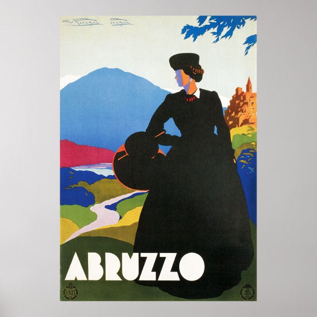 Abruzzo Vintage Travel Poster (Front)