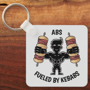 Abs and Kebabs Key Ring