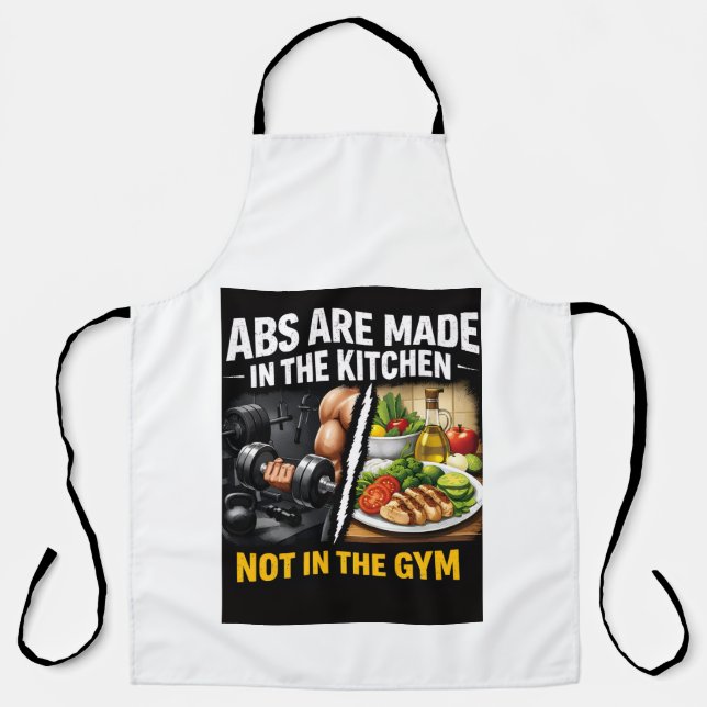 Abs Are Made in the Kitchen Wall Art Apron (Front)
