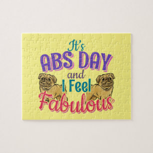 Abs Day Core Workout - Pug Dog Lover Jigsaw Puzzle
