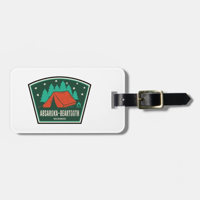 Absaroka - Beartooth Wilderness Montana Camping Luggage Tag (Front Horizontal)