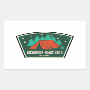 Absaroka - Beartooth Wilderness Montana Camping Rectangular Sticker