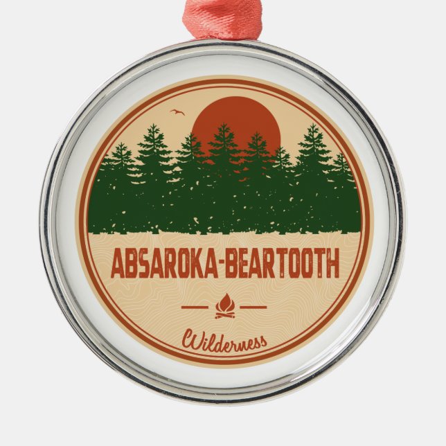 Absaroka - Beartooth Wilderness Montana Wyoming Metal Ornament (Front)