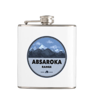 Absaroka Range Montana Wyoming Camping Hip Flask