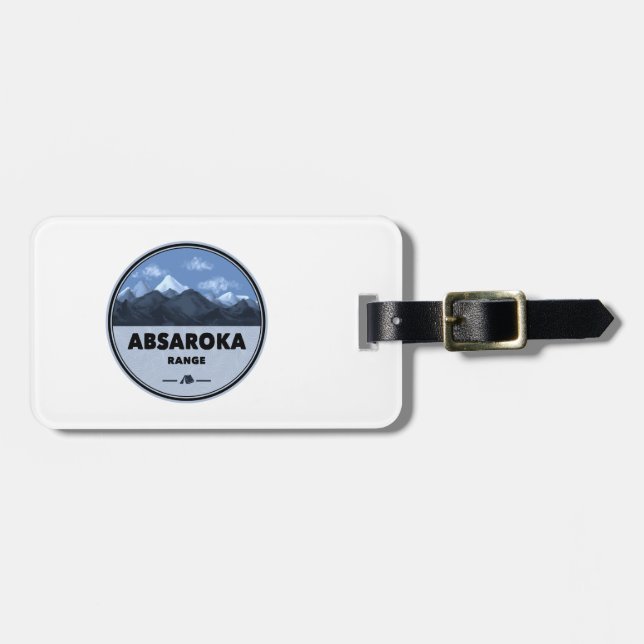 Absaroka Range Montana Wyoming Camping Luggage Tag (Front Horizontal)