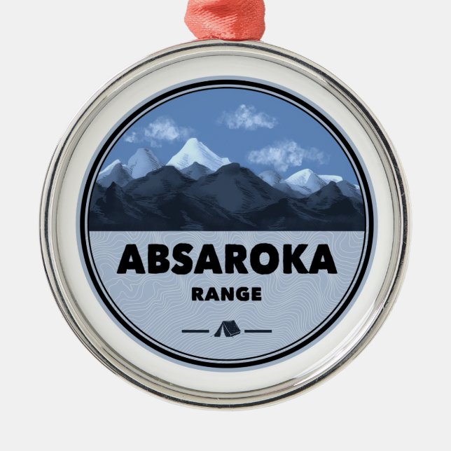 Absaroka Range Montana Wyoming Camping Metal Ornament (Front)