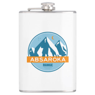 Absaroka Range Montana Wyoming Hip Flask