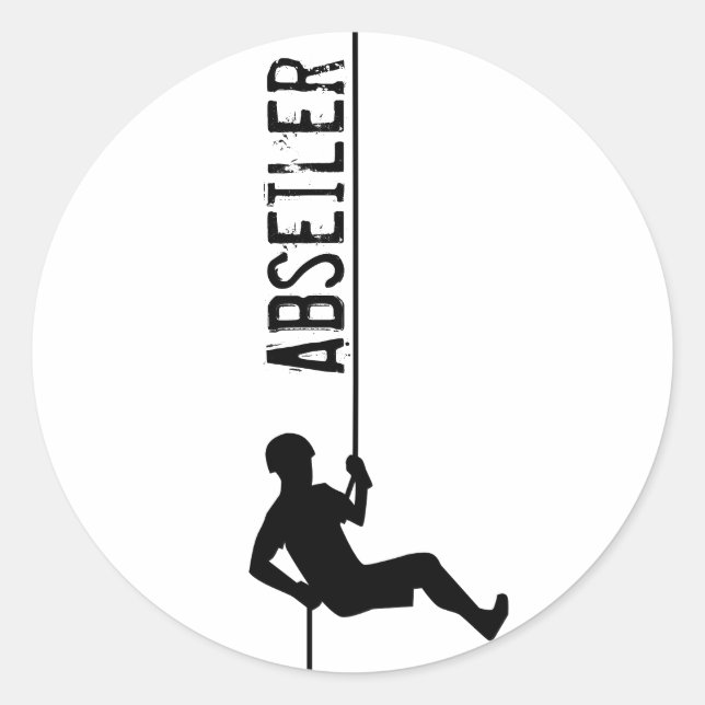 Abseiler Classic Round Sticker (Front)