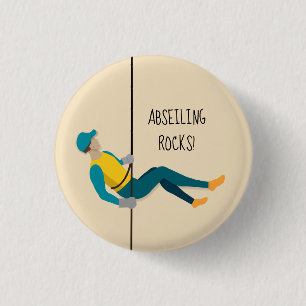 Abseiling 3 Cm Round Badge