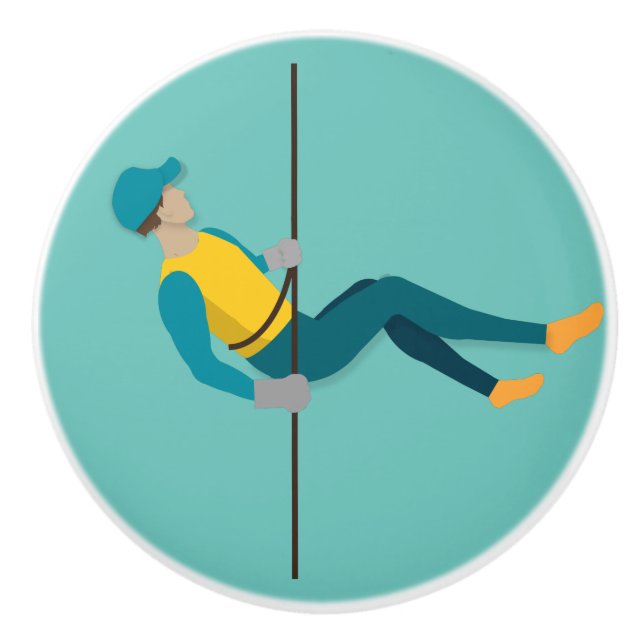 Abseiling Ceramic Knob (Front)