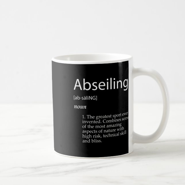 Abseiling Definition Climbing Abseiler Belay Devic Coffee Mug (Right)