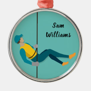 Abseiling Metal Ornament