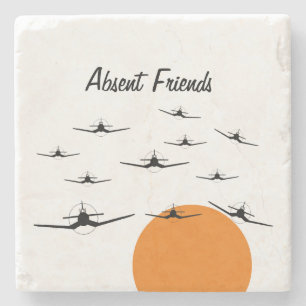 Absent Friends  F4U Corsair  Stone Coaster