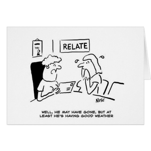 Absent Husband Sends a Postcard. (Front Horizontal)