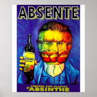 Absente Absinthe Van Gogh Parody Vintage