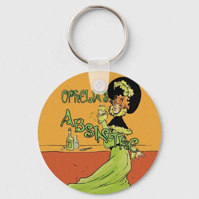 Absinthe 1890s Style Key Ring (Front)