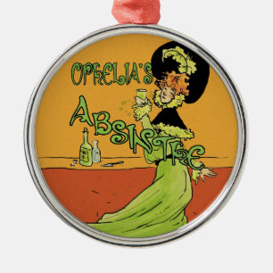 Absinthe 1890s Style Metal Ornament