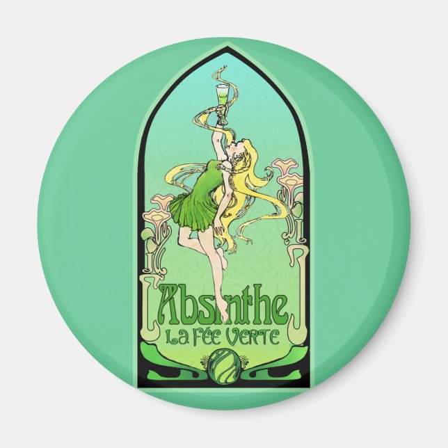 Absinthe Art Nouveau Magnet (Front)