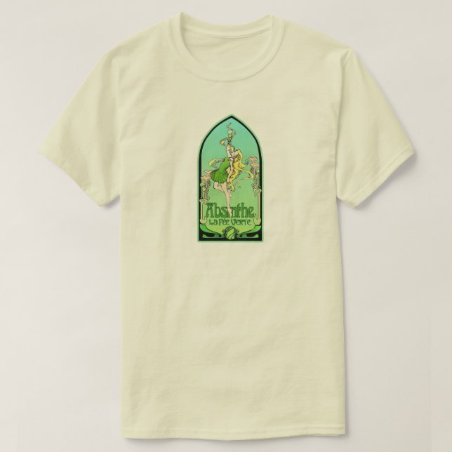 Absinthe Art Nouveau T-Shirt (Design Front)