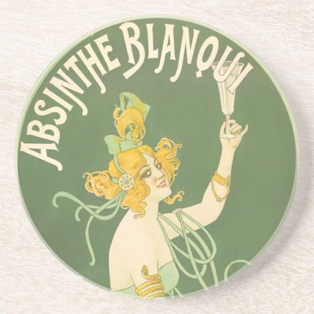 Absinthe Blanqui Nover Fine Art Coaster (Front)