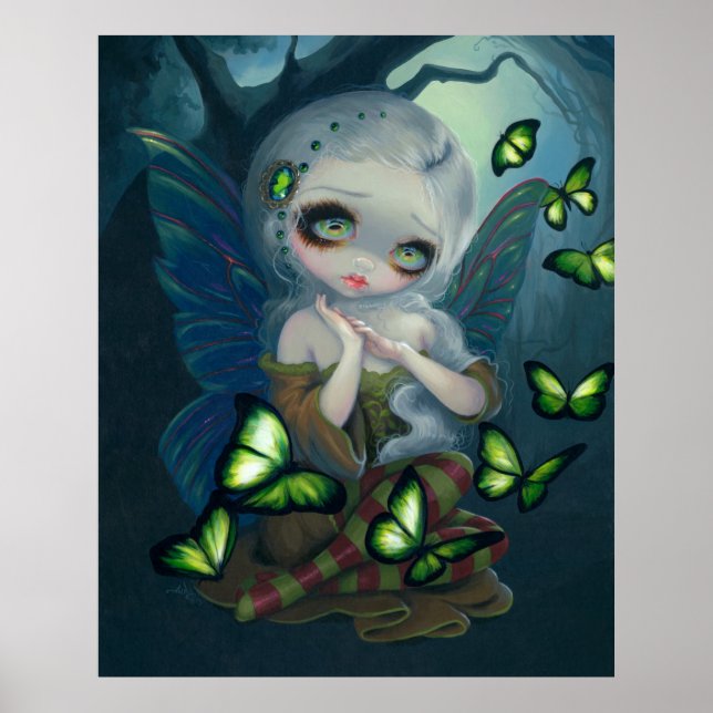 Absinthe Butterflies ART PRINT absinthe fairy art (Front)