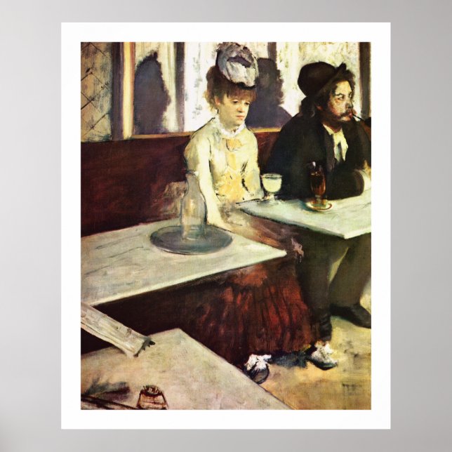 Absinthe Drinker by Edgar Degas Poster (Front)