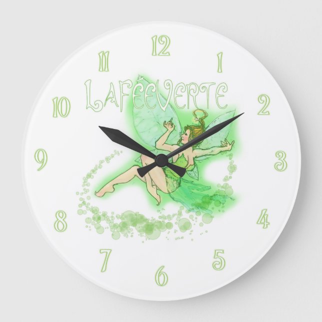 Absinthe Fairy 2 Large Clock (Front)