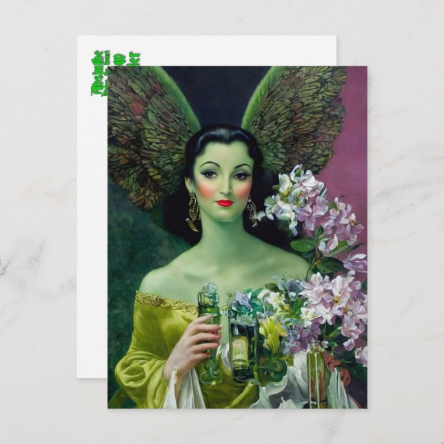 Absinthe Green Fairy  Postcard (Front/Back)