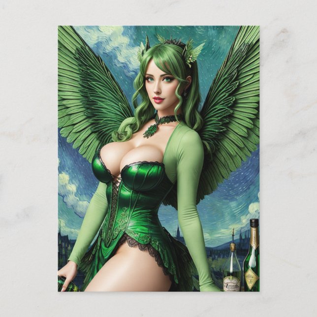 Absinthe Green Fairy  Postcard (Front)