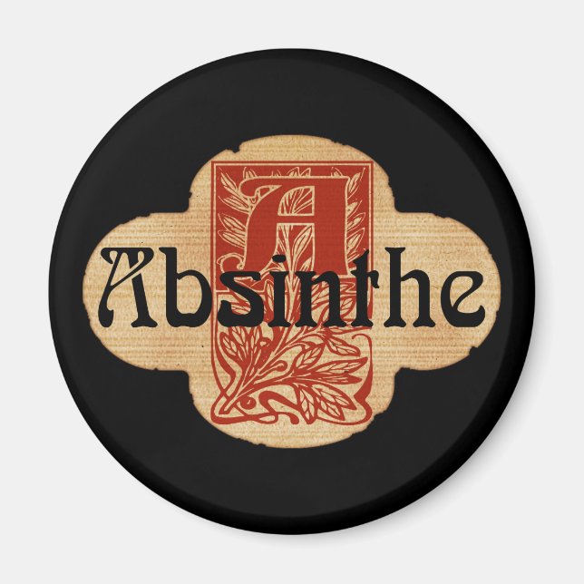 Absinthe Imaginary Bottle Lable Magnet (Front)