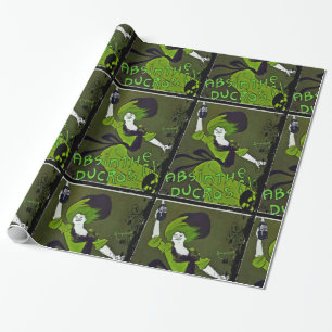 Absinthe in Green Vintage Poster Wrapping Paper
