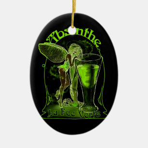 Absinthe La Fee Verte Fairy With Glass Ceramic Tree Decoration