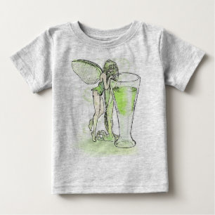 Absinthe La Fee Verte Fairy With Glass (no text) Baby T-Shirt