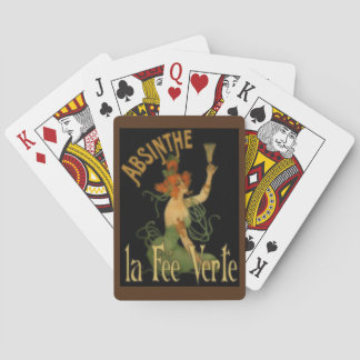 Absinthe La Fee Verte Poster Playing Cards