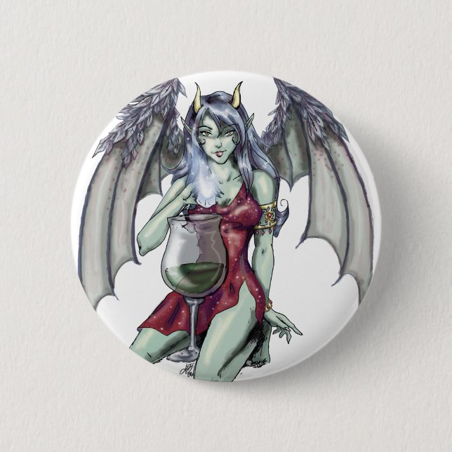Absinthe Now Fairy Round Button (Front)