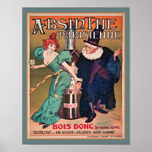 Absinthe Parisienne Art Nouveau Poster