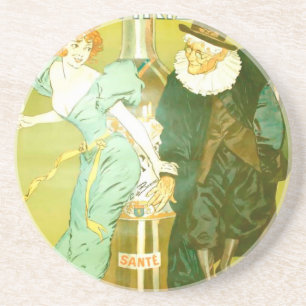 Absinthe Parisienne Gélis-Didot Malteste Fine Art Coaster