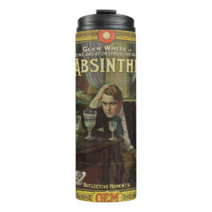 Absinthe playbill vintage play advertisement thermal tumbler