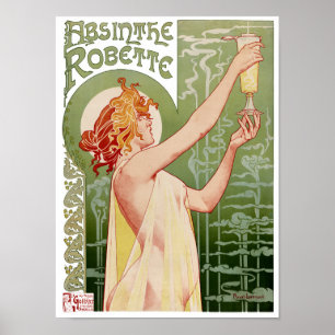 Absinthe Robette 1896 Vintage Poster Restored