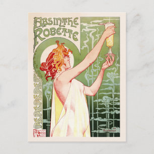 Absinthe Robette (cream) Postcard